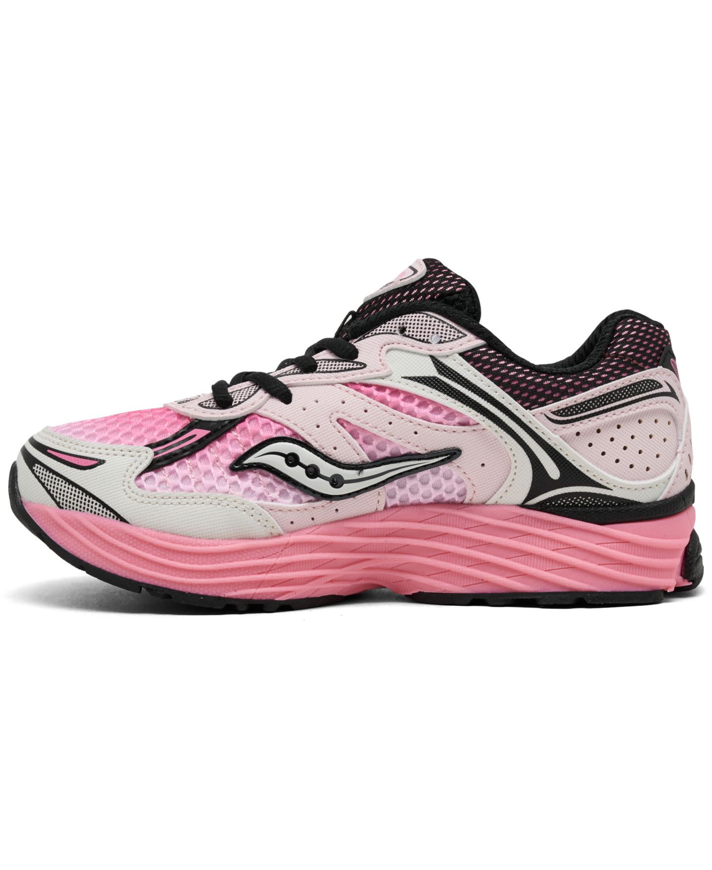 Детские кроссовки Saucony ProGrid Omni 9 Lifestyle, цвет: Чёрный / Лососевый — фото 3