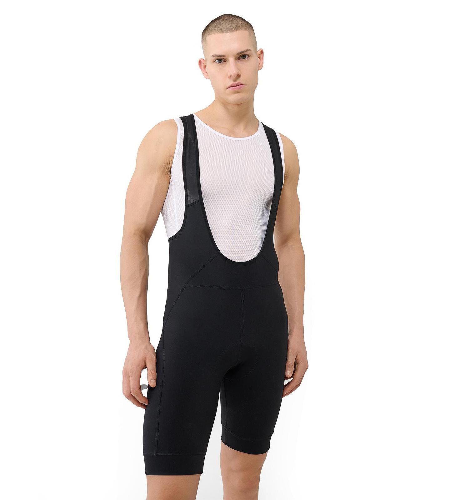 Мужские леггинсы 4F Short Cycling Leggings With Gel-Foam Insert And Suspenders, цвет: Глубокий чёрный — фото 3