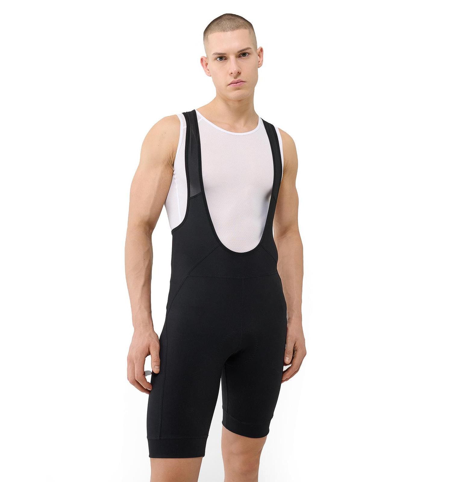 Men's Short Cycling Leggings With Gel-Foam Insert And Suspenders