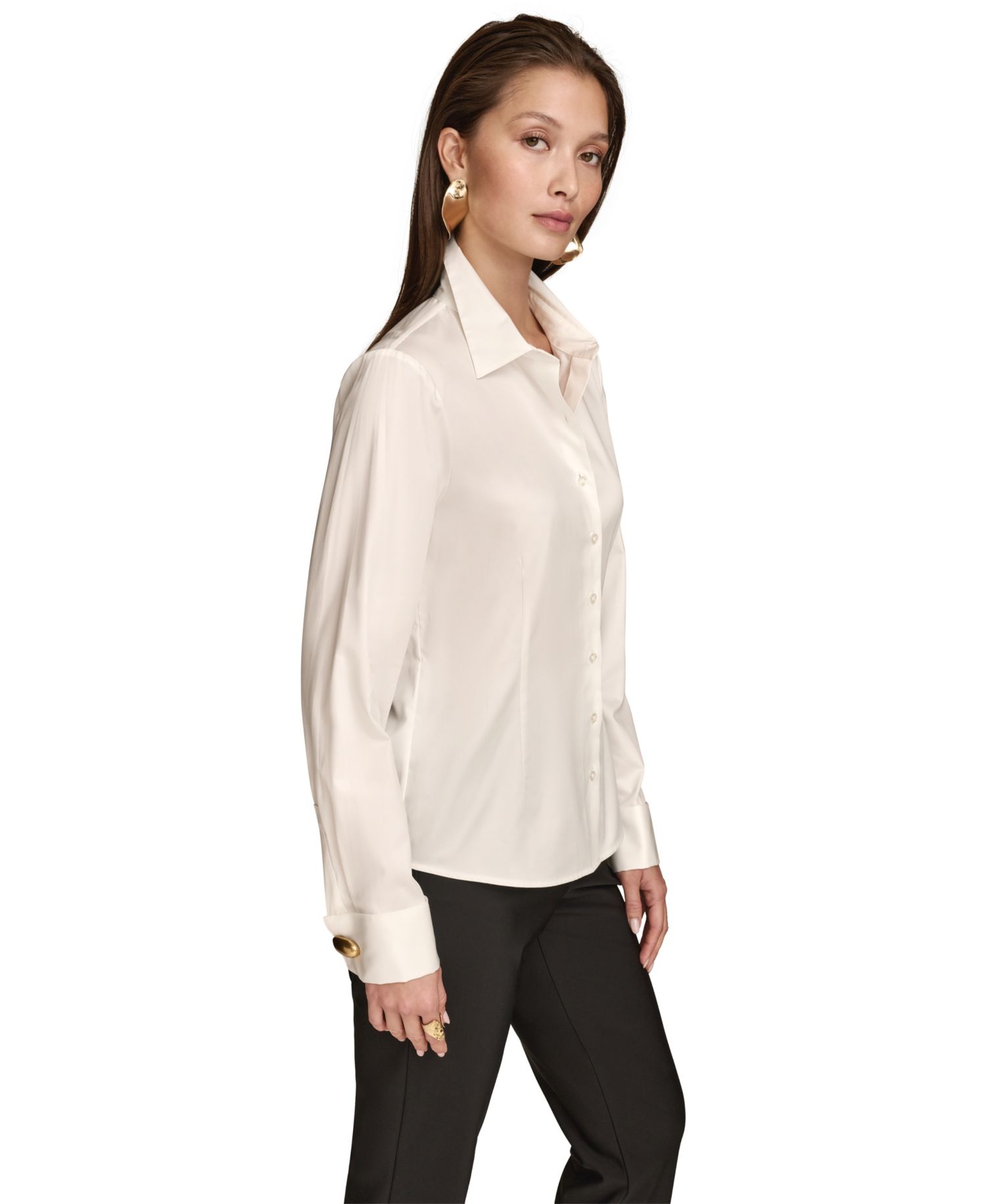 Women's Wrist-Hardware Button-Down Shirt
