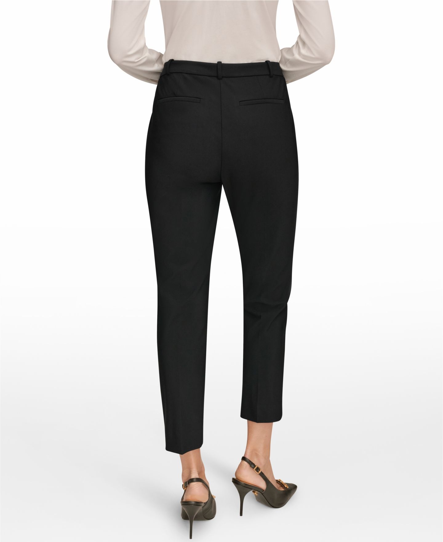 Женские брюки Donna Karan New York Slim-Leg Ankle, цвет: Чёрный — фото 5