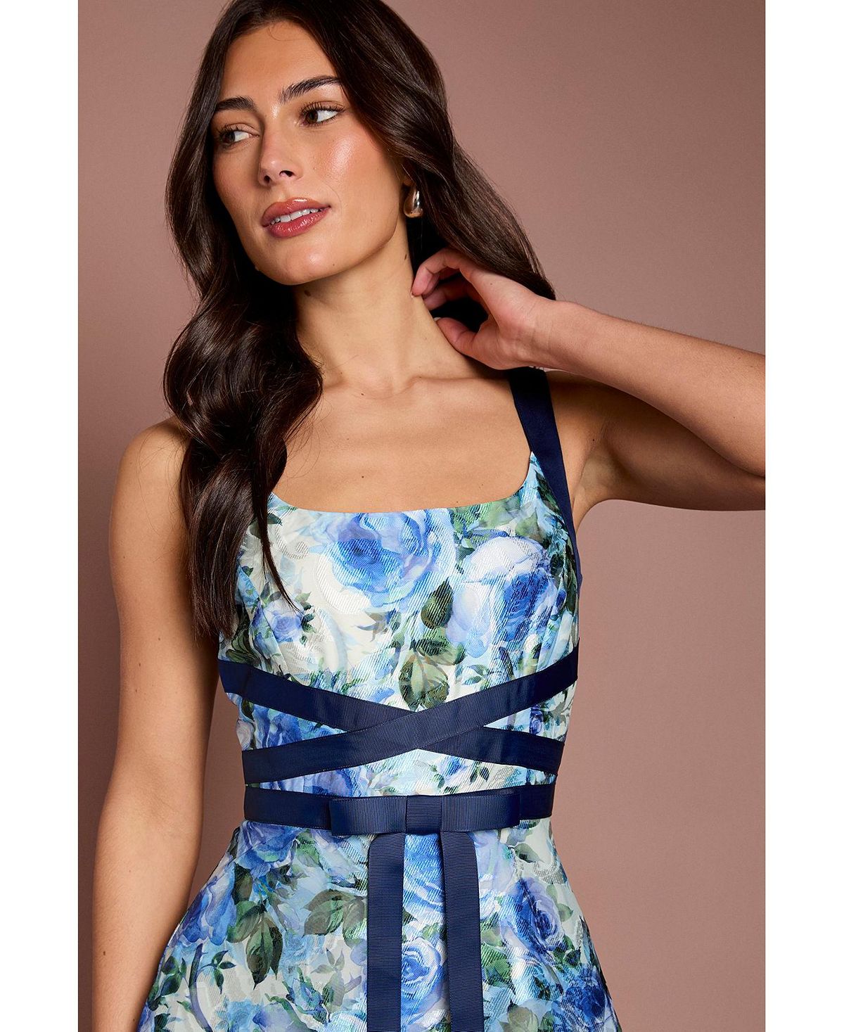 Coast Women's Floral Jacquard Midi Dress view 4 — MAYCSS fashion products