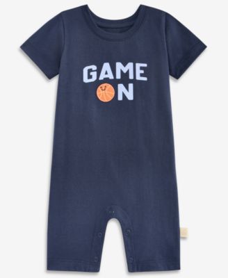 Baby Boys' 0M-24M Game On Cotton Romper