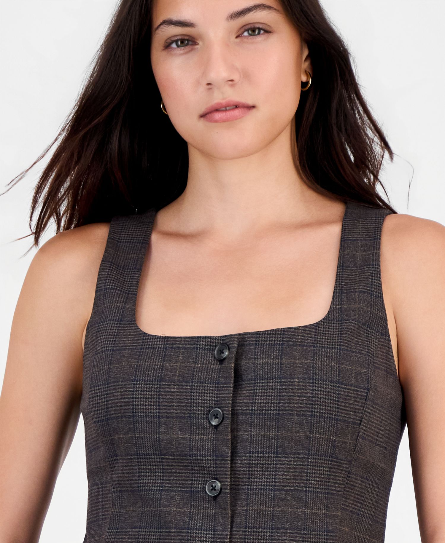 Women's Glen Plaid Vest Top