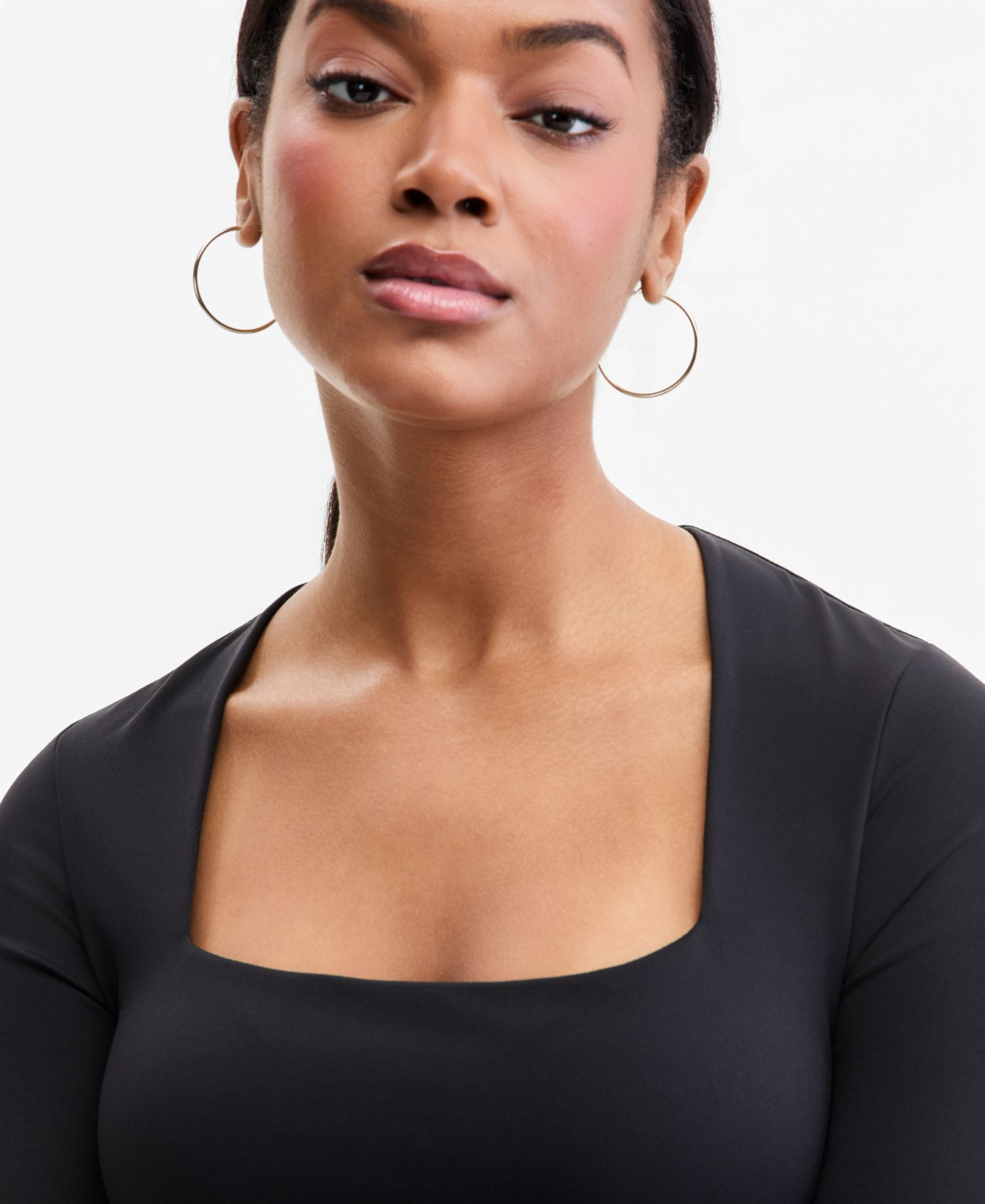 Women's Square-Neck Long-Sleeve Top