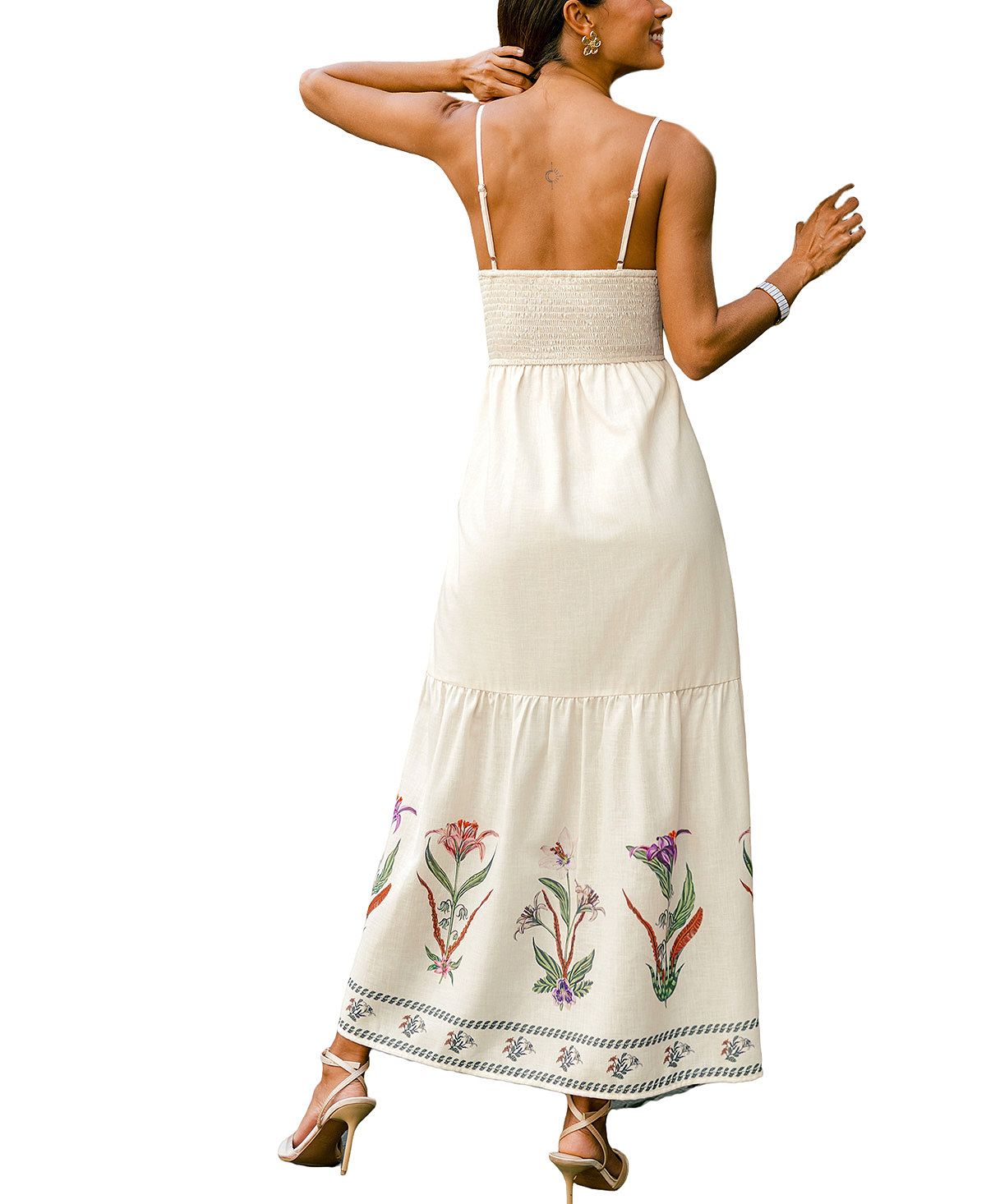 Cupshe Women's Flowerbed Floral Maxi Beach Dress view 3 — MAYCSS fashion products