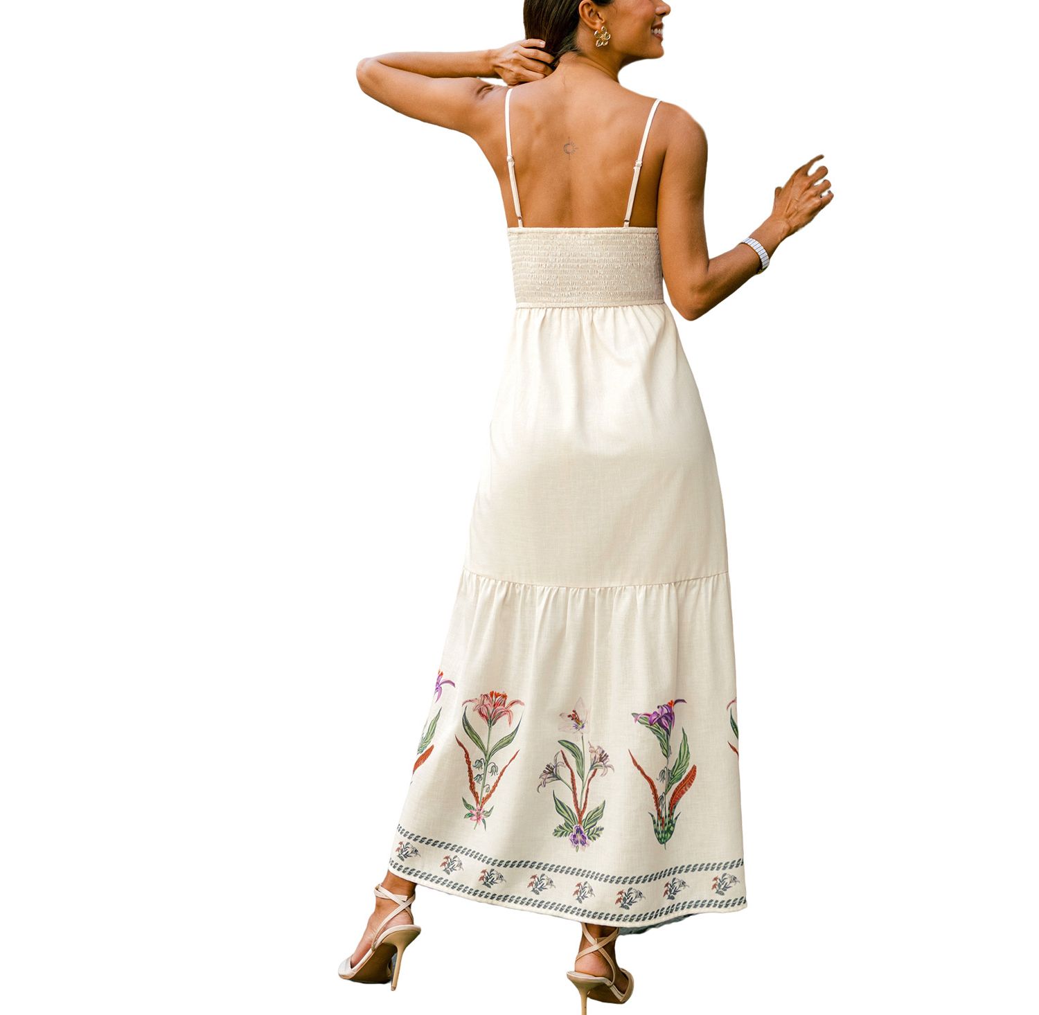 Women's Flowerbed Floral Maxi Beach Dress