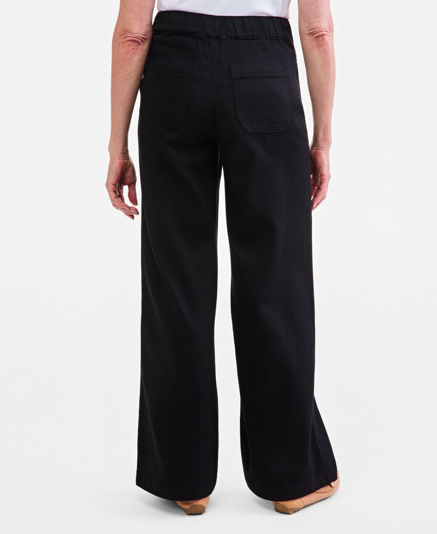 Petite High-Rise Wide-Leg Knit Jeans