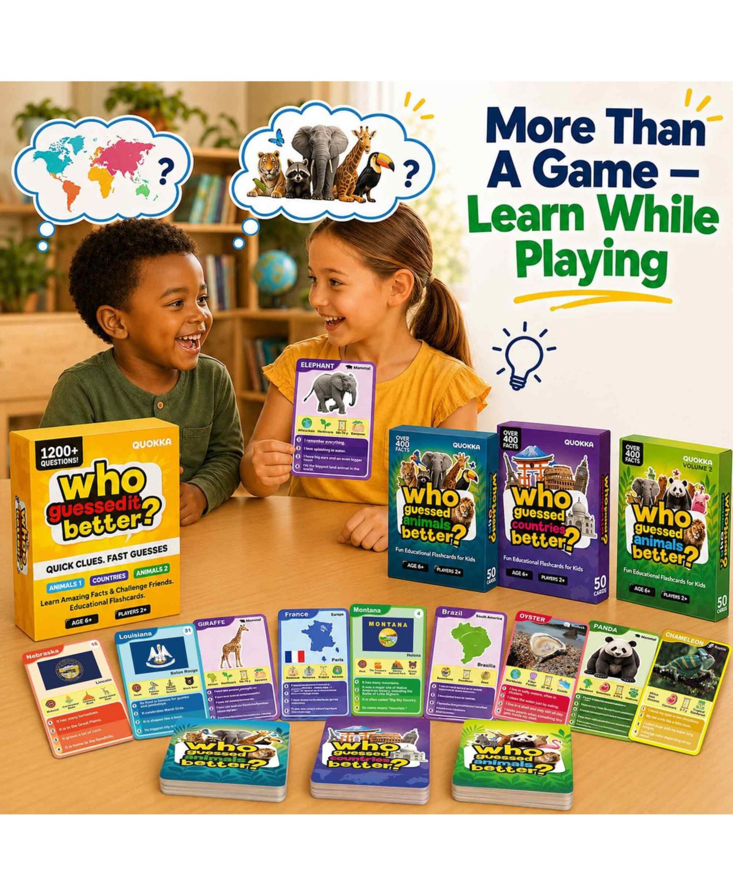 Детская карточная игра Quokka Who Guess It Better 50-Card Game, Ages 6+, цвет: 3-Game Bundle — фото 3