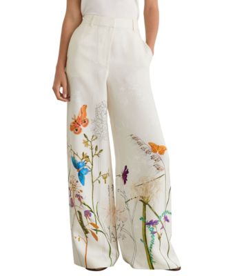 Women's Frankie Wide Leg Printed Suit Pants