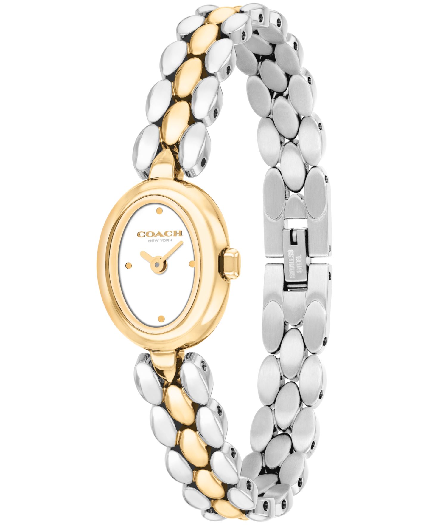 Женские часы COACH Sammy Two-Tone Stainless Steel Bracelet Watch 18mm — фото 3