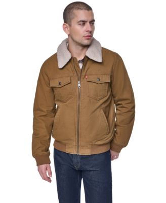 Levis Men's Sherpa Collar Western Bomber Aviator Jacket