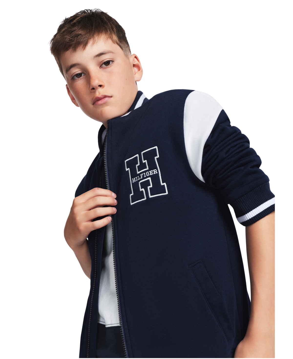 Tommy Hilfiger Boys' 8-20 Collegiate Bomber Jacket