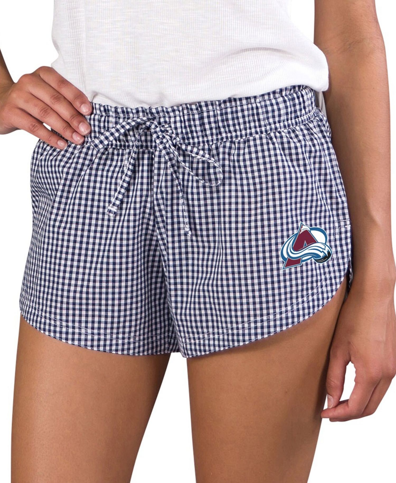 Women's Navy/White Colorado Avalanche Tradition Woven Shorts