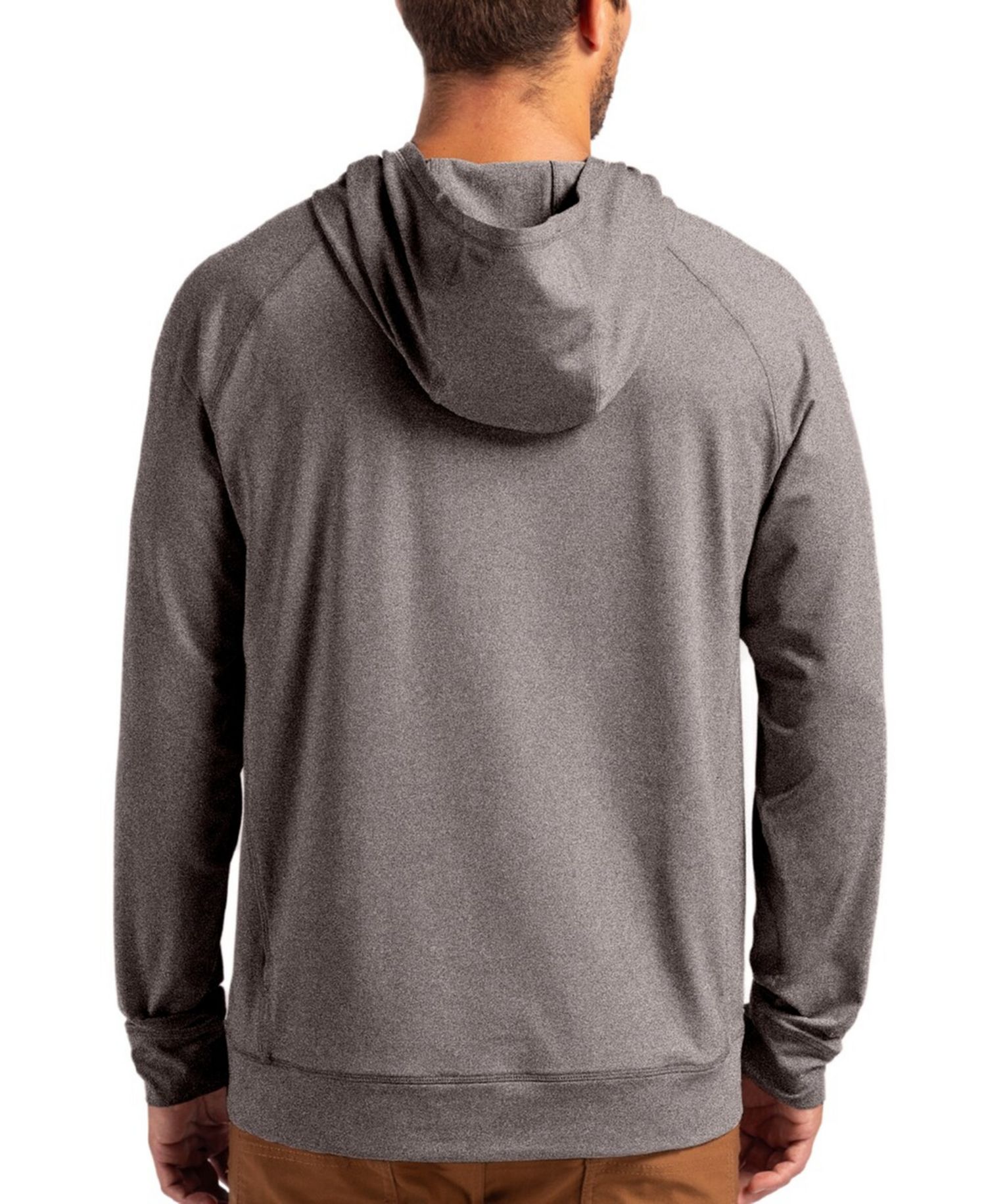 Men's Heather Gray Denver Broncos Adapt Historic Knit Raglan Pullover Hoodie
