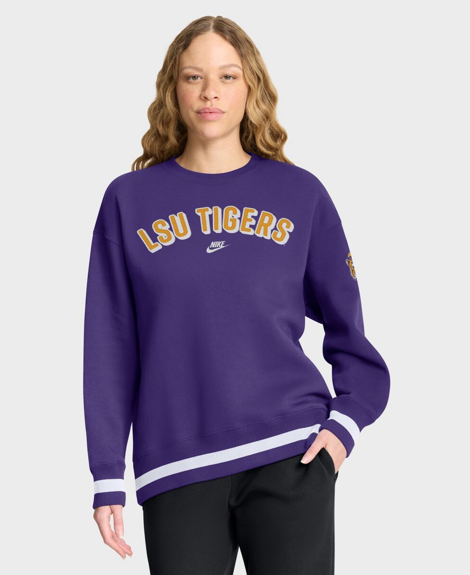 Women's Purple LSU Tigers Oversized Legacy Phoenix Sweatshirt