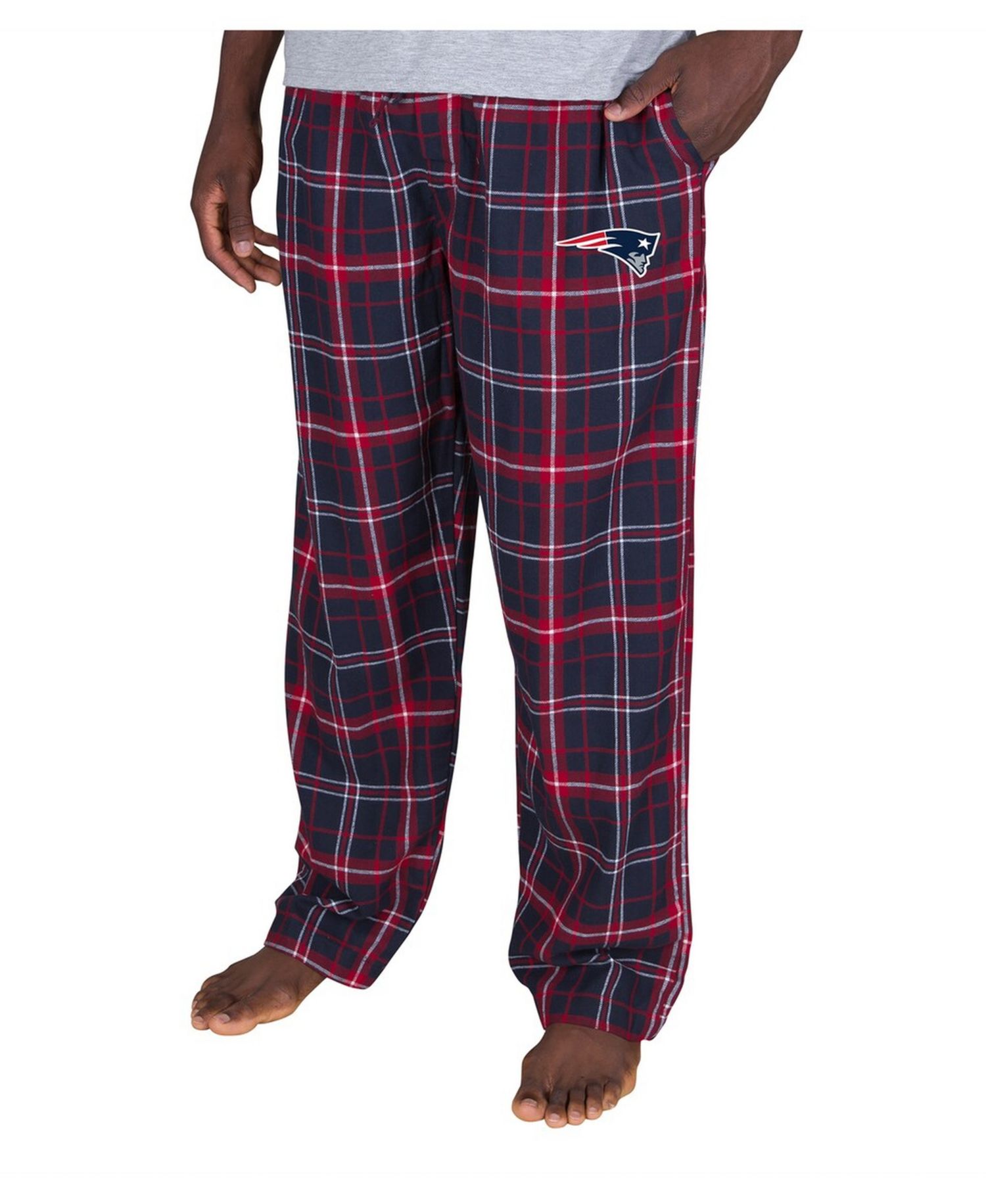Men's Navy New England Patriots Ultimate Plaid Flannel Pants