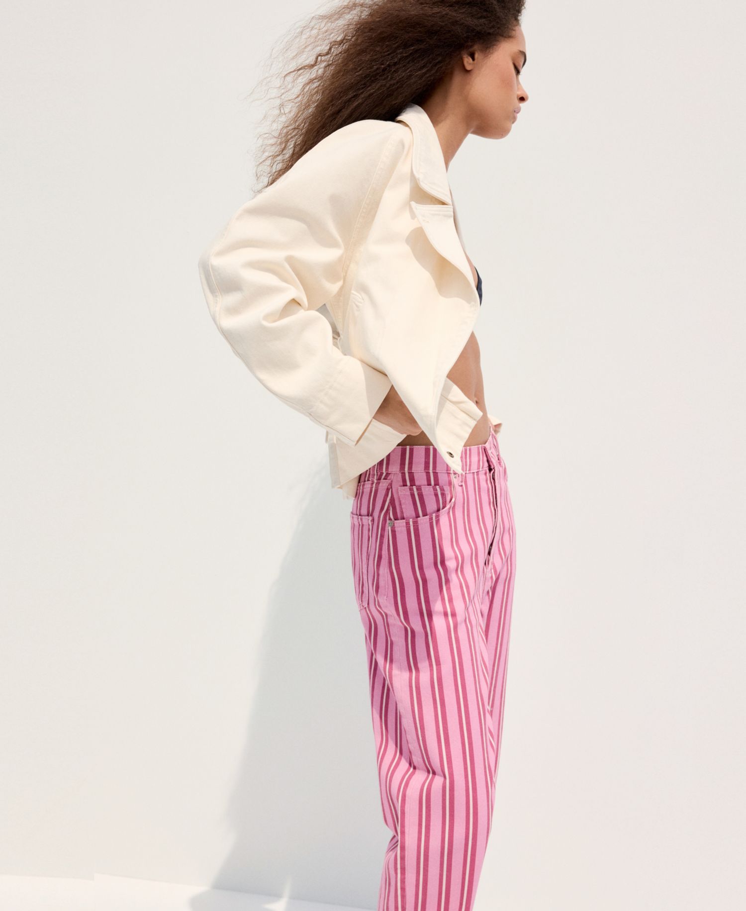 Women's Straight-Fit Striped Jeans