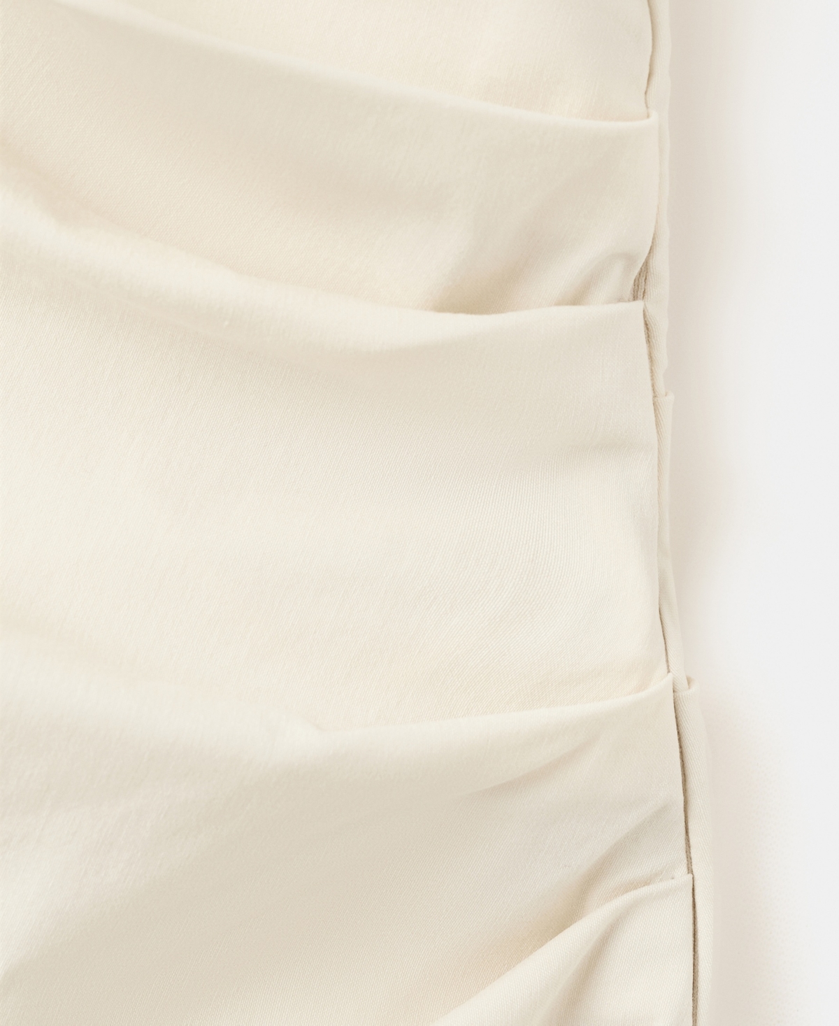 Mango Women's Asymmetric Neckline Draped Detail Dress