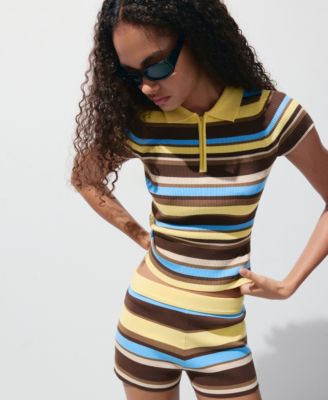Women's Striped Rib Sweater