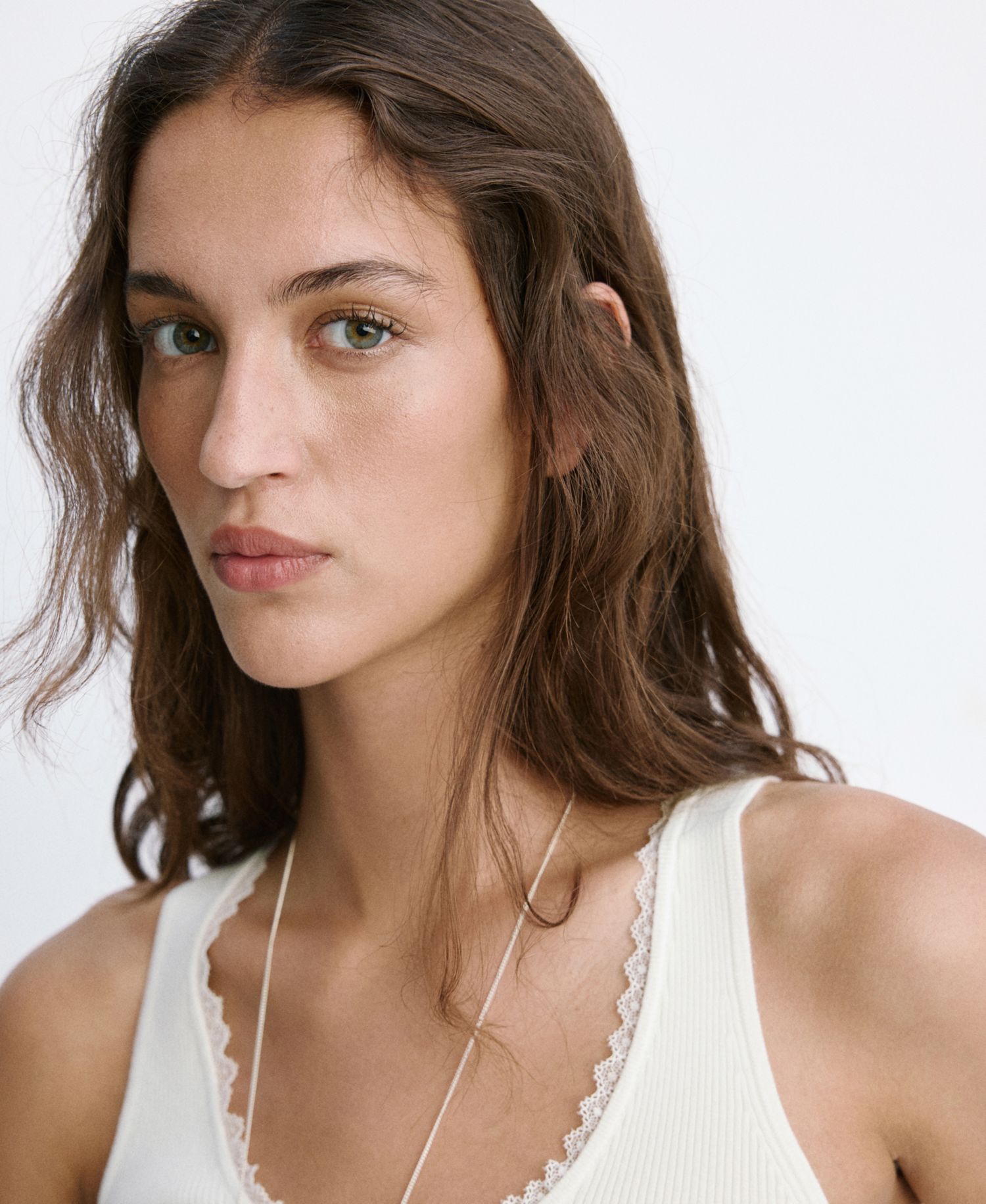 Women's Lace Detail Ribbed Top