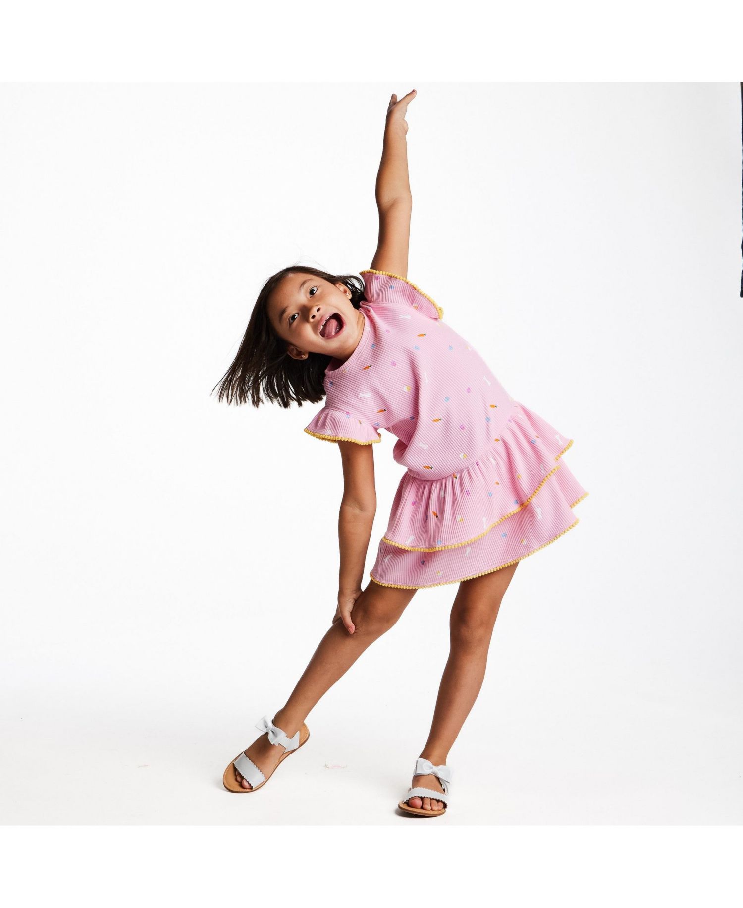 Little Girls Toddler/Child Rib Tiered Dress