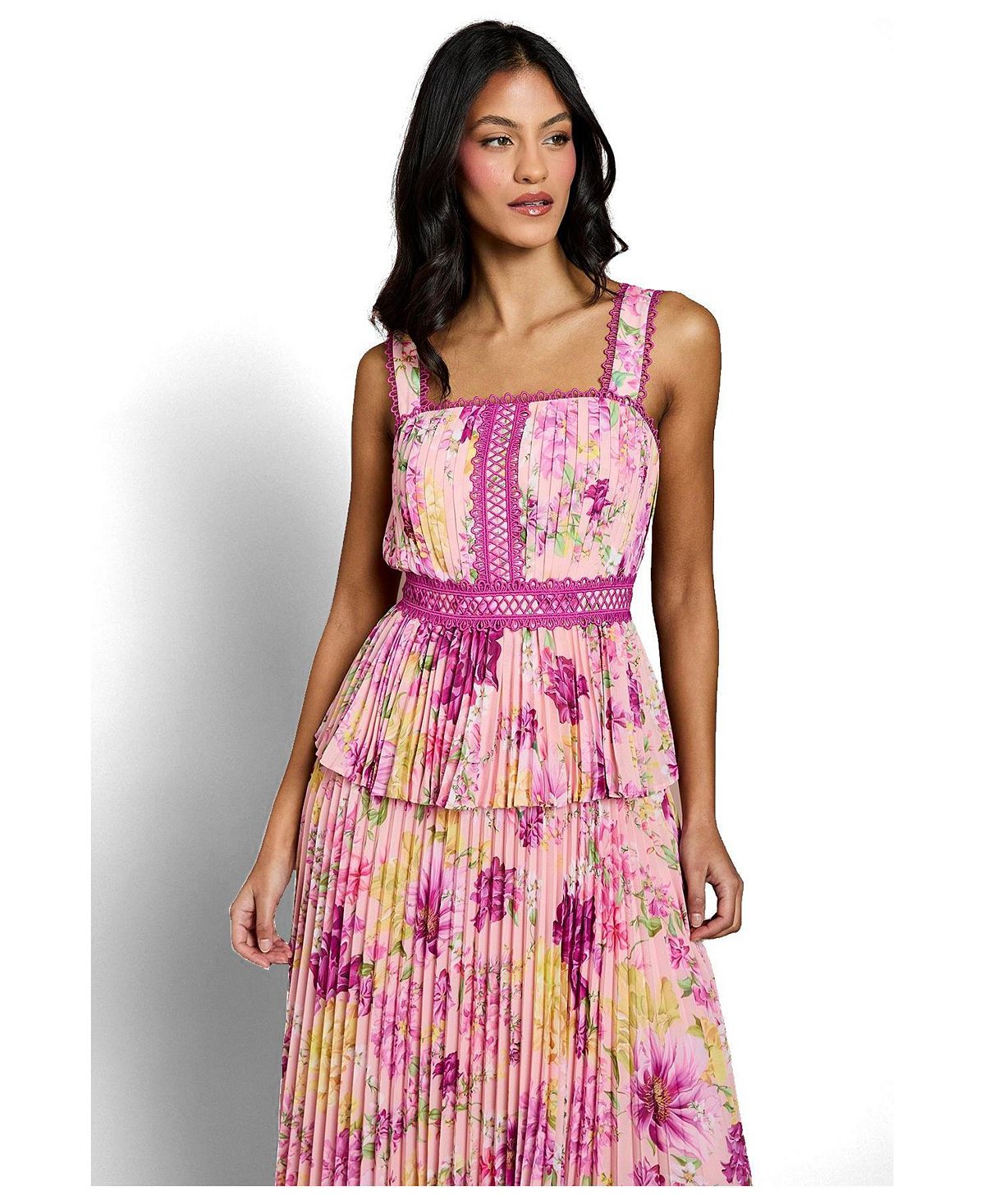 Coast Women's Lace Pleated Midi Dress view 2 — MAYCSS fashion products