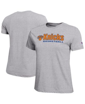 Women's Gray New York Knicks Basketball T-Shirt