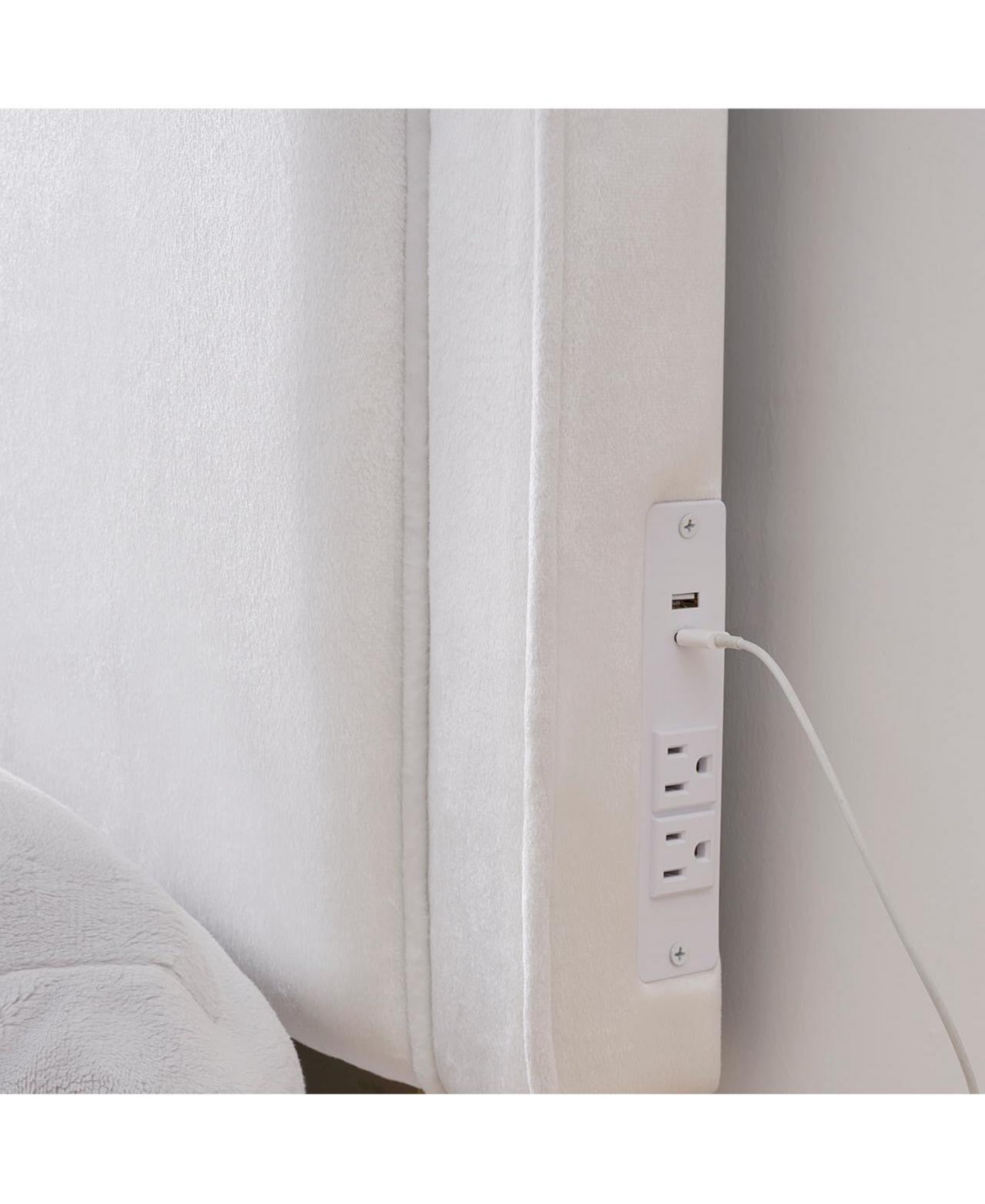 DormCo Tavira Allure Right Side Outlet Headboard - Corded Raised