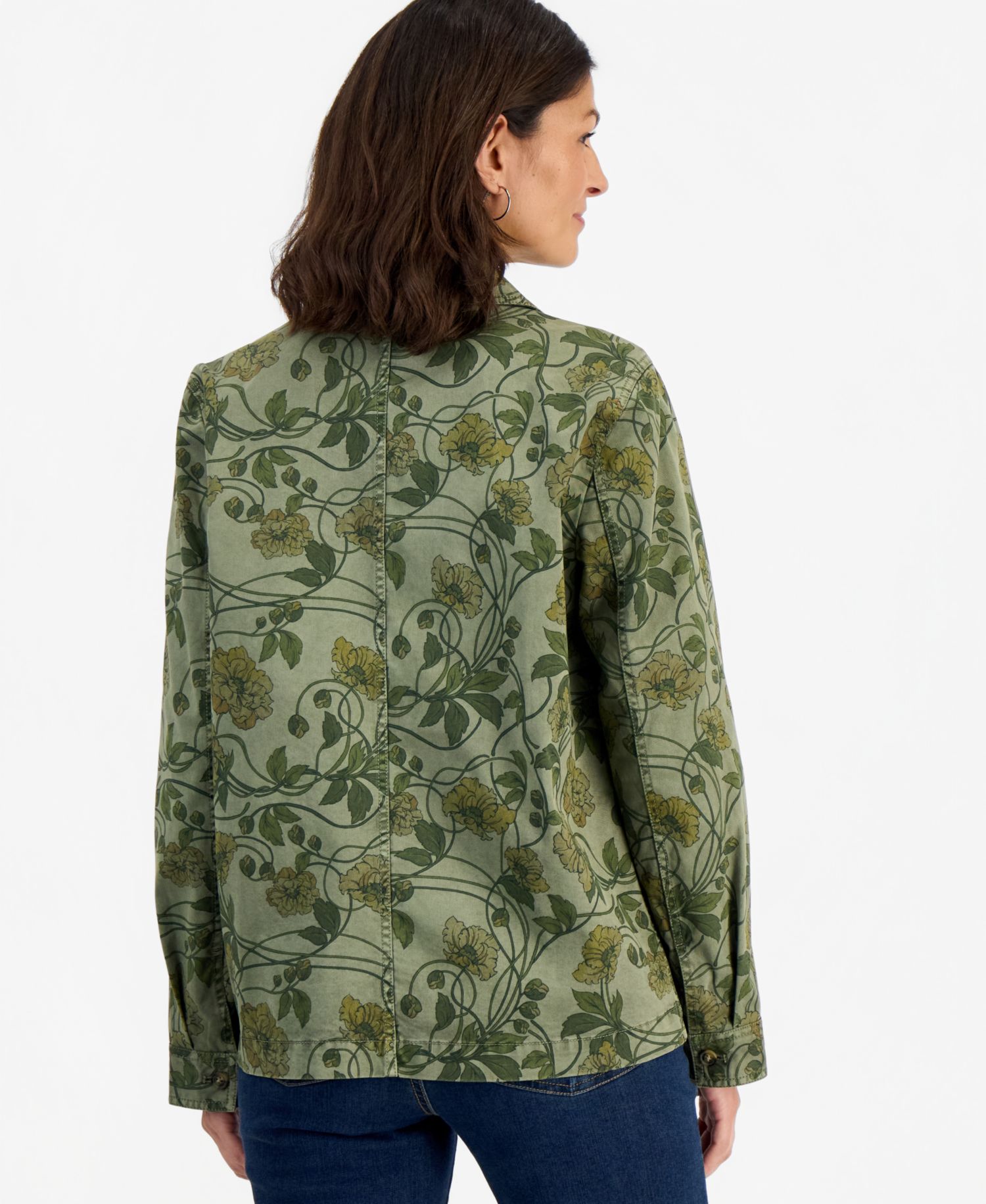 Petite Printed Utility Jacket