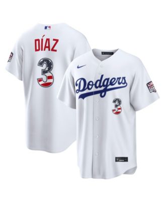 Men's Edwin Díaz White Los Angeles Dodgers USA 250 Fourth of July Stadium Jersey