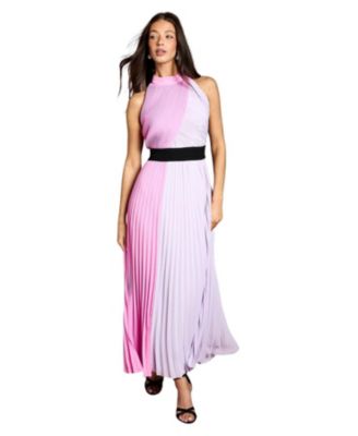 Women's Fit and Flare High Neck Maxi Dress