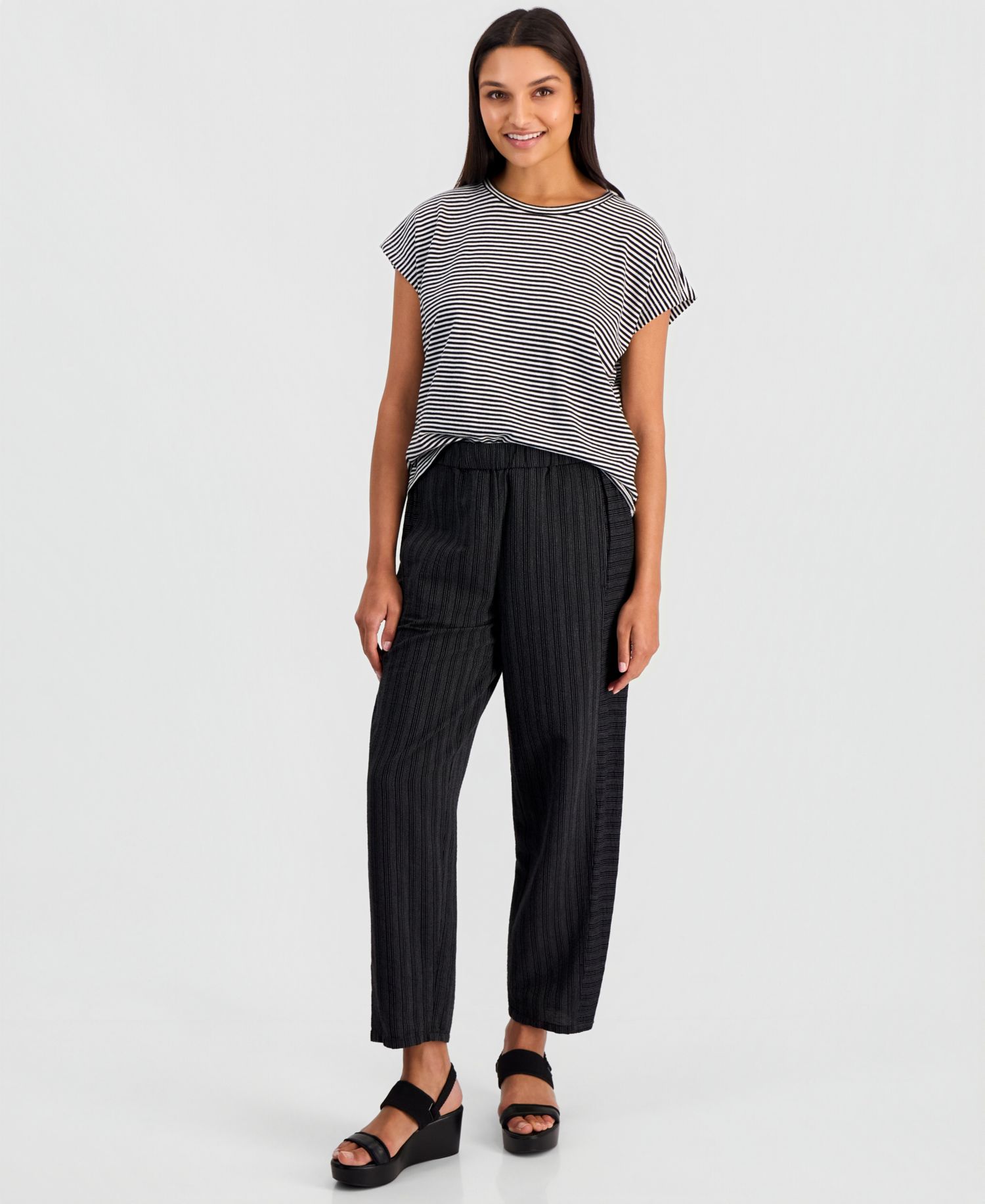Women's High-Rise Ankle Lantern Pants