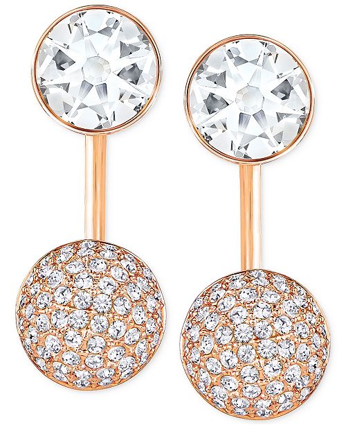 Swarovski Crystal and Pavé Earring Jacket Earrings & Reviews Earrings Jewelry & Watches Macy's