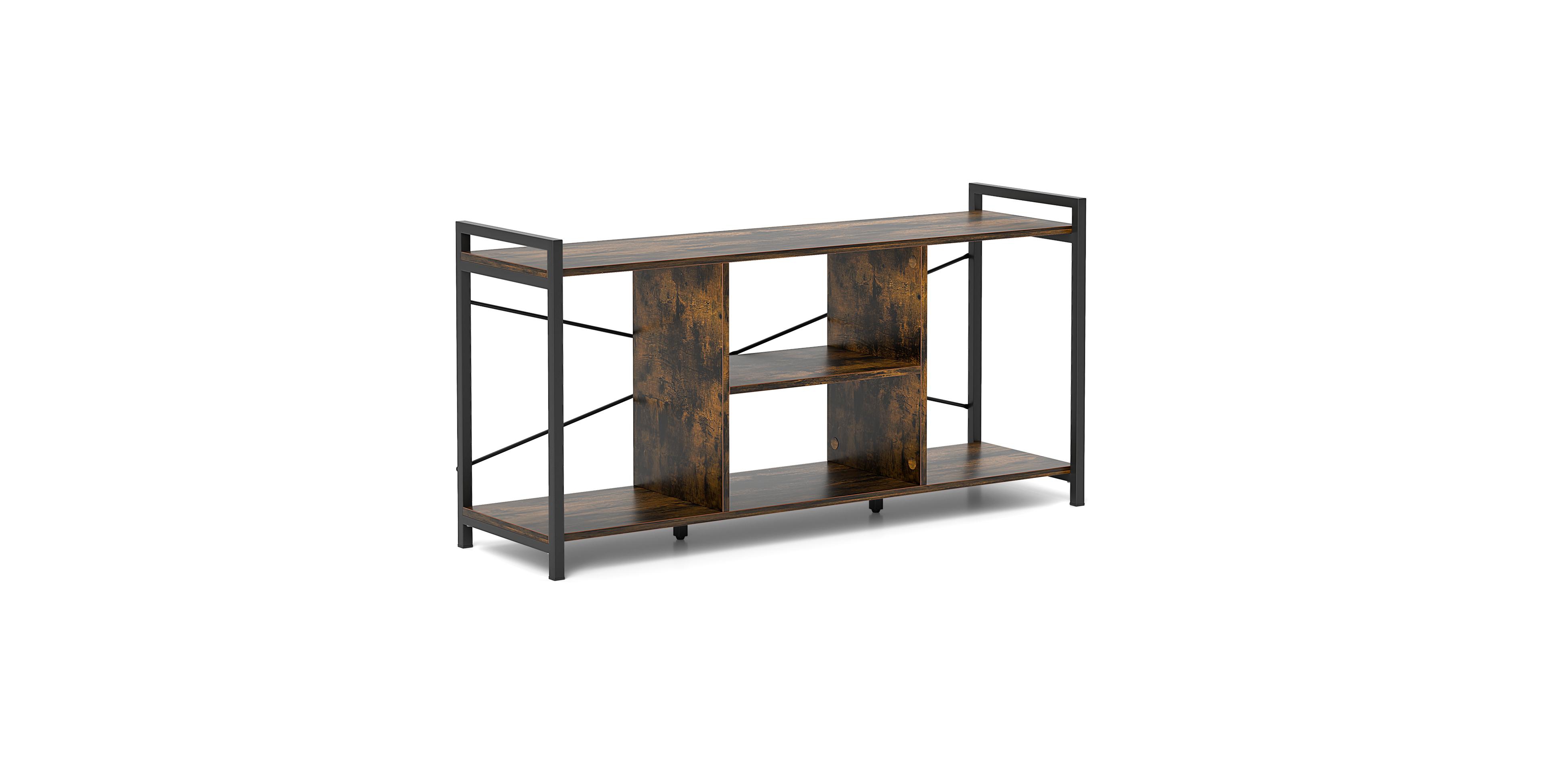 Slickblue 55 Inch Tv Stand Industrial Media Console Entertainment Center Cabinet