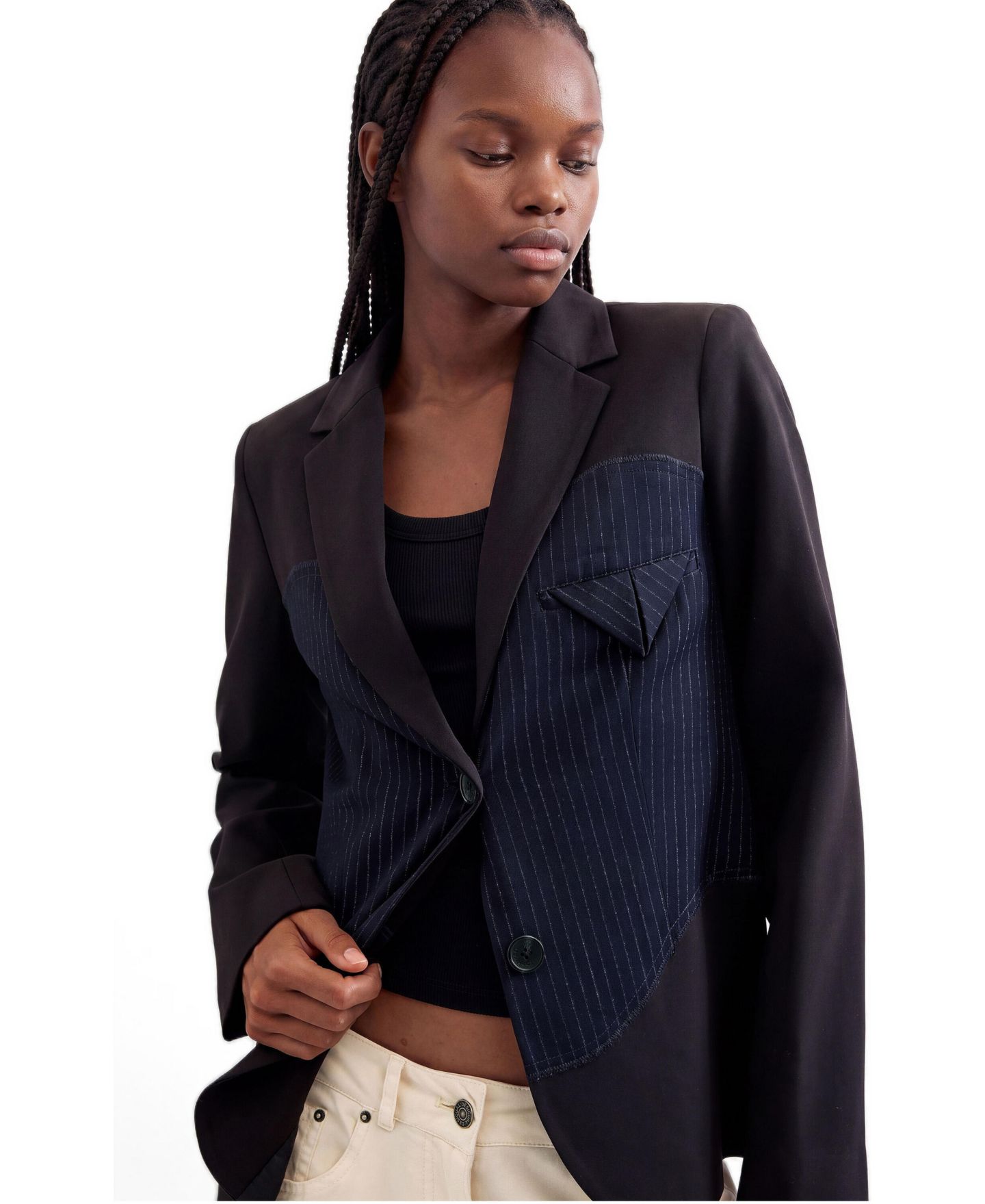 Женский пиджак Desigual Blazer Woven, цвет: Тёмный синий — фото 3
