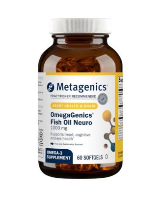 OmegaGenics Fish Oil Neuro 1000 mg Omega Supplement for Brain Health and Function - 750 mg DHA and 250 mg EPA - 60 Softgels