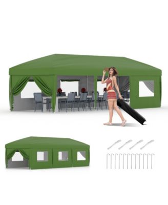 Heavy Duty Pop Up Canopy TentRemovable Sidewalls, Adjustable Height, Sandbags, Stakes and Portable Carry Bag