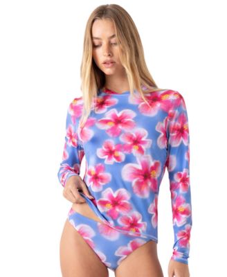 Women's Hibiscus Haze Sea Skipping Rashguard