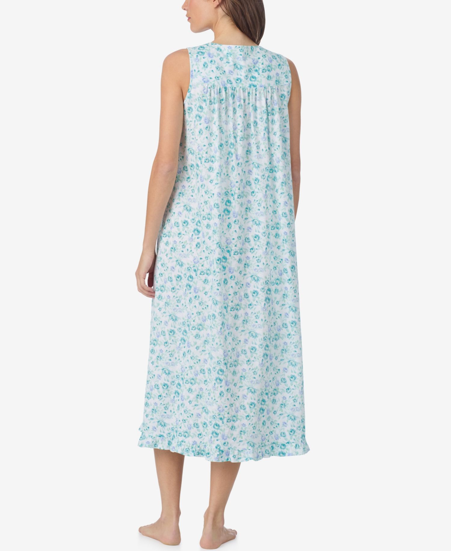 Women's Sleeveless Cotton Jersey Knit Long Nightgown