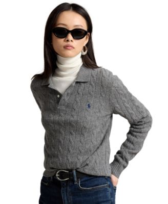 Women's Cable-Knit Long-Sleeve Sweater
