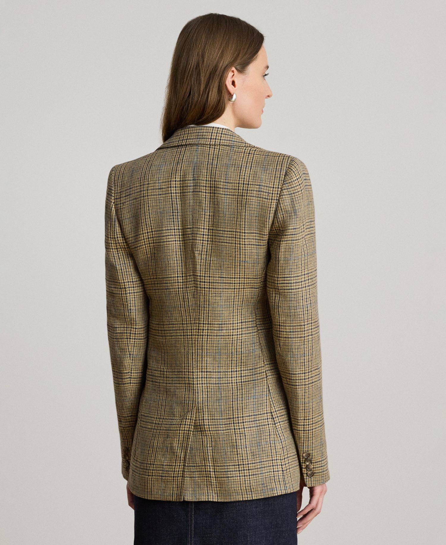 Women's Glen Plaid Padded Blazer