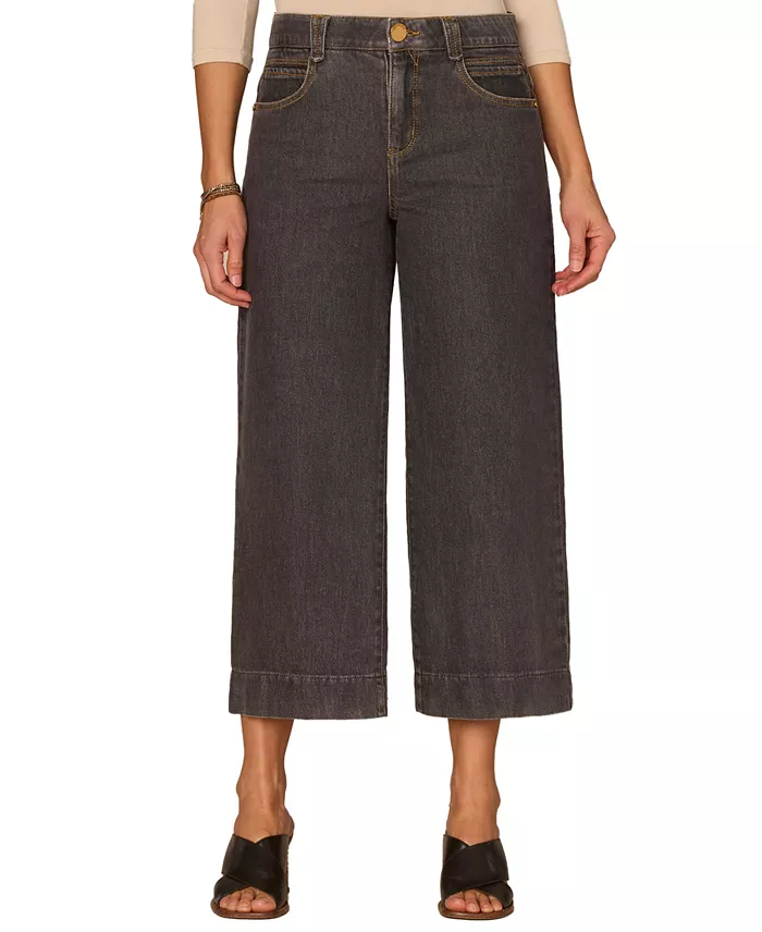 Petite Cropped Wide-Leg Jeans