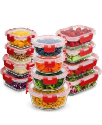 24 Piece Oven Safe Glass Storage Container Set with Lids
