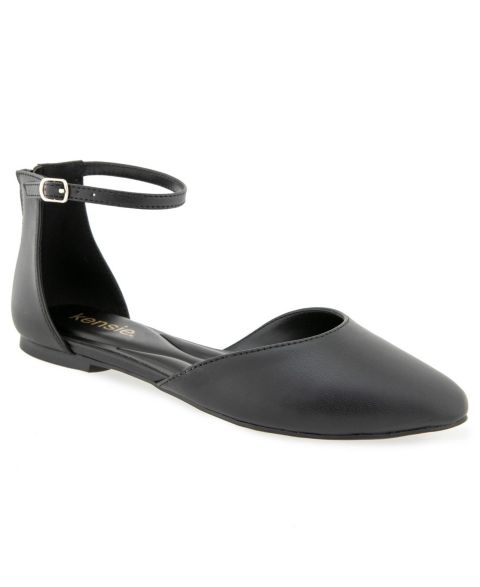 Женские балетки Kensie Gaeta Two Piece Flat, цвет: Чёрный