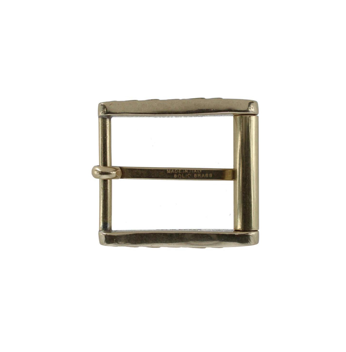 Мужской ремень TRAFALGAR 35mm Solid Brass Side Detailed Roller Harness Belt Buckle, цвет: Латунный — фото 3