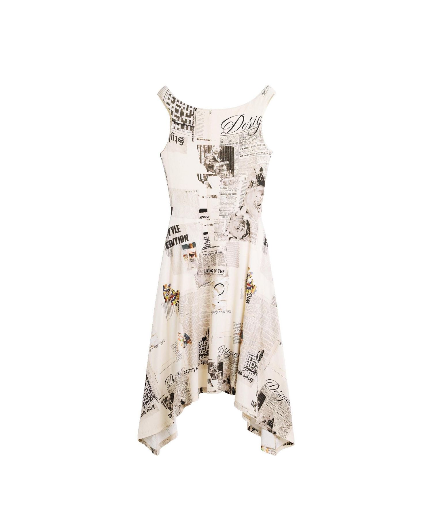 Women's midi newspaper dress