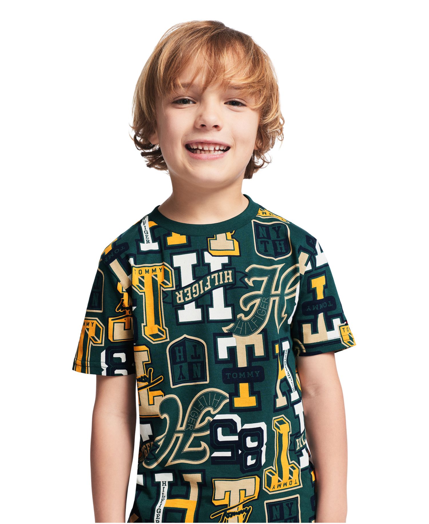 Boys' 2T-7 Varsity Print Short-Sleeve T-Shirt