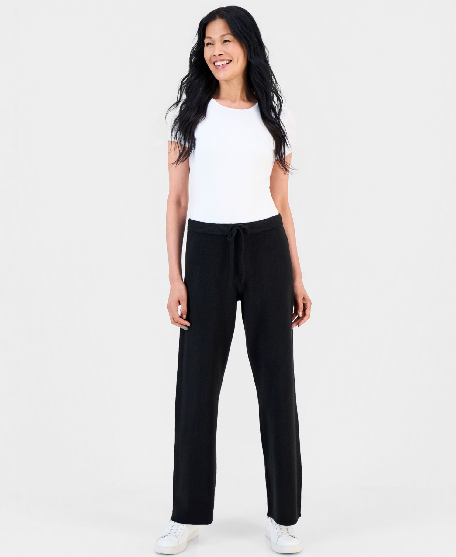 Women's Luxsoft Wide-Leg Sweater Pull-On Pants