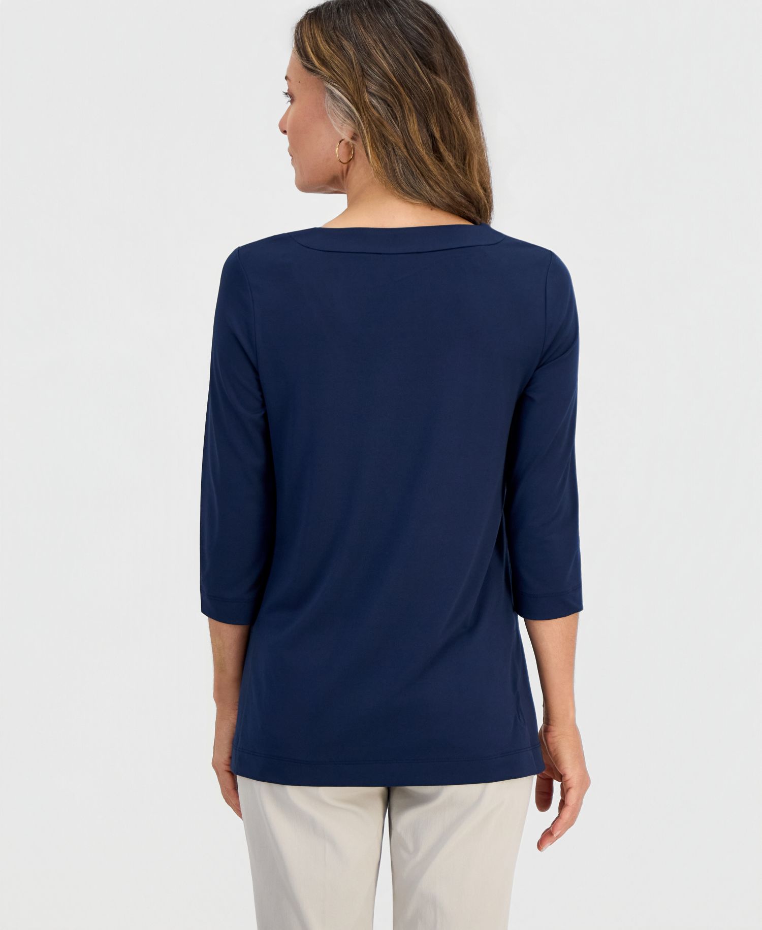 Petite 3/4-Sleeve V-Neck Tunic